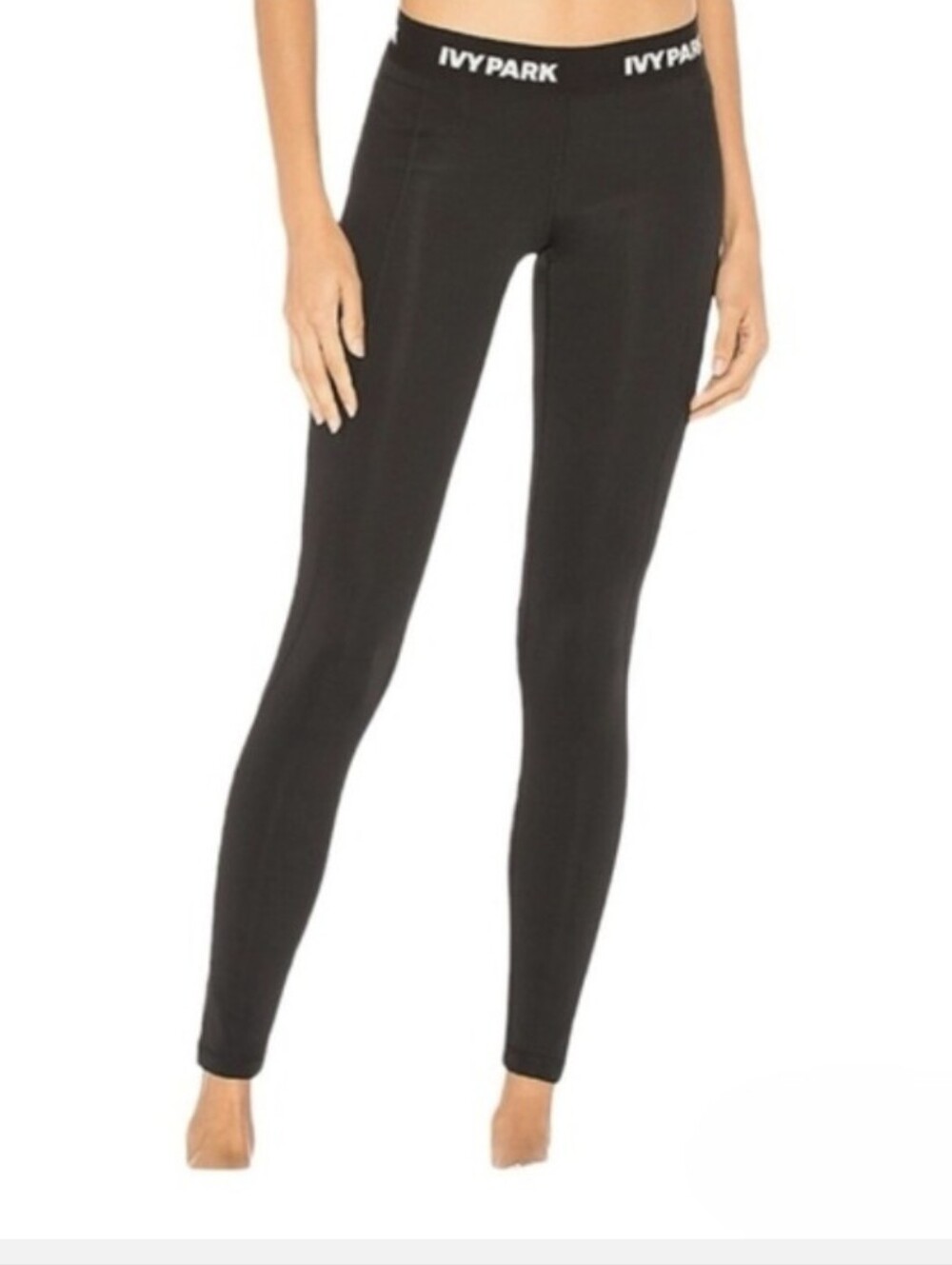 IVY PARK Black Signature Logo Waistband Leggings Medium